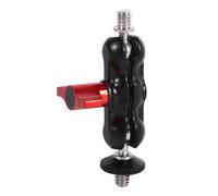 Braccio magico universale con doppia testa a sfera, supporto per fotocamera in lega di alluminio regolabile a 360 con vite da 1/4"-20, leggero,
