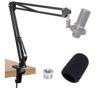 Braccio microfono per HyperX DuoCast - Braccio microfono compatibile con HyperX HyperX DuoCast, supporto per microfono con copertura per microfono, migliora la qualità del suono, braccio microfono per