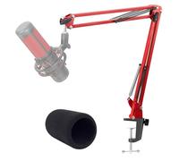 Braccio microfono rosso compatibile con HyperX QuadCast S - Braccio per microfono QuadCast S Premium per gaming, streaming YOUSHARES