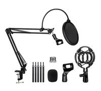 Braccio Microfono Scrivania, Braccio per Microfono, Staffa di Sospensione per Supporto per Microfono, Adatto per Ancoraggi/Registrazioni/Stazioni Radio/Studi di Trasmissione, Braccio del Braccio (Col