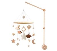 Braccio mobile per culla in legno, braccio mobile per culla gancio mobile per culla porta bambini culla regolabile angolo mobile supporto mobile per presepe mini culla braccio mobile baby campanelli a