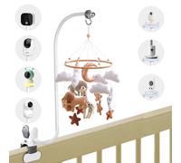 Braccio mobile per culla per bambini, Morsetto per fasciatoio flessibile, Supporto per culla mobile a collo d'oca da 68 cm, Supporto per culla sospeso, Supporto per monitor multifunzione, Staffa di