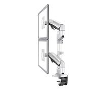 Braccio Monitor, 22 "-32" Braccio porta monitor doppio da scrivania Molla a gas Supporto for TV LCD Full Motion 2-12 kg Staffa ergonomica con morsetto a doppio braccio Stabile e fermo