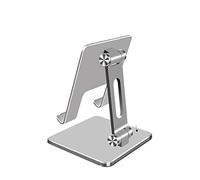 Braccio Monitor, 4.7 10.2 Supporto for tablet da tavolo in metallo da 15,6 pollici for supporto for monitor Supporto for telefono cellulare universale regolabile Stabile e fermo(Silver small)