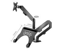 Braccio Monitor, Braccio for monitor + supporto for laptop, supporto Full Motion for laptop da 10-16" e computer da 13-32" Schermo LCD a LED Supporta inclinazione e rotazione(Xy360-M22B)