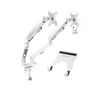 Braccio Monitor, Braccio for monitor + supporto for laptop, supporto Full Motion for laptop da 10-16" e computer da 13-32" Schermo LCD a LED Supporta inclinazione e rotazione(Xy360-M22W)
