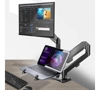 Braccio Monitor, Braccio for monitor + supporto for laptop, supporto Full Motion for laptop da 10-16" e computer da 13-32" Schermo LCD a LED Supporta inclinazione e rotazione(Xy360 M5W)