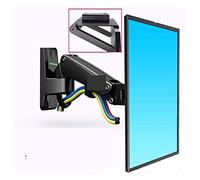 Braccio Monitor, F120 17-27 "Molla a gas Full Motion TV Staffa for montaggio a parete Supporto for monitor LCD Staffa for braccio in alluminio Argento 360 Ruota(BLACK WITH STB1)