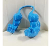 Braccio muscolare per gatto, per Halloween, scherzo, con stampa 3D, regolabile e leggero, braccio per animali domestici, cosplay, accessorio divertente per costume (celeste)