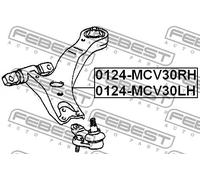 FEBEST 0124-MCV30RH Braccio oscillante, sospensione ruota