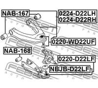 Braccio oscillante anteriore Dx Braccio trasversale oscillante 0224-D22RH FEBEST