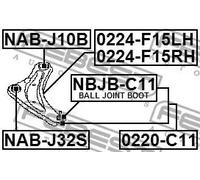 FEBEST Forcella Manubrio Sospensione Ruota Frontale Dx Adatto A per Nissan Juke