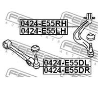 Braccio oscillante anteriore Dx Braccio trasversale oscillante 0424-E55DR FEBEST