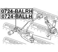Braccio oscillante anteriore Dx Braccio trasversale oscillante 0724-BALRH FEBEST