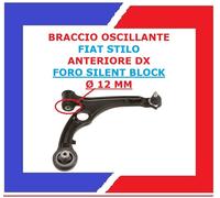 NTY Braccio oscillante ZWD-FT-009 anteriore destro per Fiat Stilo (dal 2003) Ø12 mm