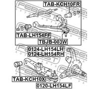 Braccio oscillante anteriore Sx Braccio trasversale oscillante 0124-LH154LH