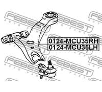 Braccio oscillante anteriore Sx Braccio trasversale oscillante 0124-MCU35LH