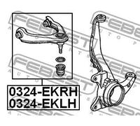 Braccio oscillante anteriore Sx Braccio trasversale oscillante 0324-EKLH FEBEST
