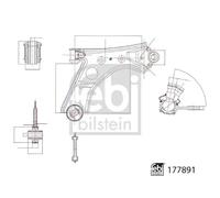 FEBI BILSTEIN 177891 Braccio oscillante sospensione ruota Assale anteriore Dx Braccio trasversale oscillante
