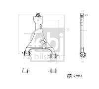 Braccio oscillante Assale anteriore Dx Braccio trasversale oscillante 177967