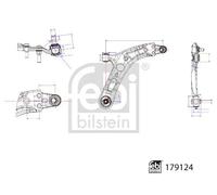Braccio oscillante Assale anteriore Dx Braccio trasversale oscillante 179124