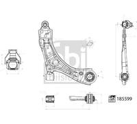 Braccio oscillante Assale anteriore Dx Braccio trasversale oscillante 185599