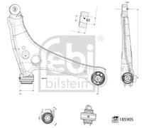 Braccio oscillante Assale anteriore Dx Braccio trasversale oscillante 185905
