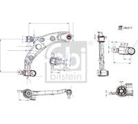 FEBI BILSTEIN 186317 Braccio oscillante, sospensione ruota