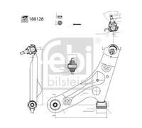 FEBI BILSTEIN 188128 Braccio oscillante, sospensione ruota