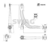 SWAG 33 11 0489 Braccio oscillante, sospensione ruota