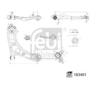 FEBI BILSTEIN 183401 Braccio oscillante, sospensione ruota
