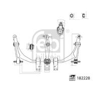2x Bracci oscillanti FEBI BILSTEIN Davanti S+D per ALFA ROMEO 159 I, BRERA I,