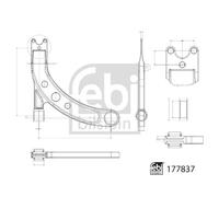 Braccio oscillante Assale anteriore Dx Triangolo oscillante(Veic. com./ind.)