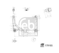 FEBI BILSTEIN 179105 Braccio oscillante anteriore destra per