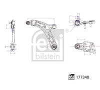 Braccio oscillante Assale anteriore Sx Braccio trasversale oscillante 177348