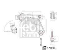Braccio di controllo, sospensione ruota FEBI BILSTEIN 177893 Assale anteriore, sinistro, anteriore