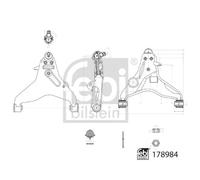 FEBI BILSTEIN 178984 Braccio oscillante, sospensione ruota