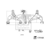 Braccio di controllo, sospensione ruota FEBI BILSTEIN 179168 Assale anteriore, sinistro, sotto