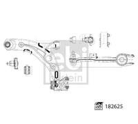 Braccio oscillante Assale anteriore Sx Braccio trasversale oscillante 182625
