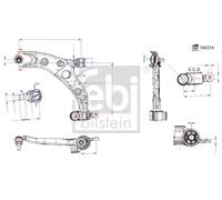 FEBI BILSTEIN 186316 Braccio oscillante, sospensione ruota