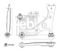 FEBI BILSTEIN 187785 Braccio oscillante, sospensione ruota