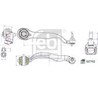 Braccio oscillante Assale anteriore Sx Braccio trasversale oscillante 187792