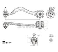 SWAG 33 11 1564 Braccio oscillante, sospensione ruota