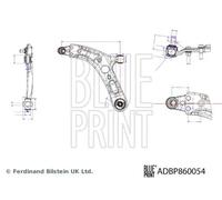 Braccio oscillante Assale anteriore Sx Braccio trasversale oscillante ADBP860054