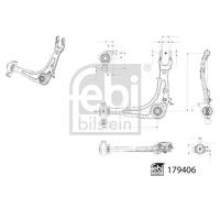 Braccio di controllo, sospensione ruota FEBI BILSTEIN 179406 Assale anteriore, sinistro, anteriore
