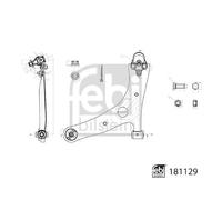 Braccio oscillante Assale anteriore Sx Triangolo oscillante(Veic. com./ind.)