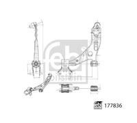 Braccio oscillante Assale anteriore Sx Triangolo oscillante(Veic. com./ind.)