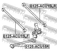 FEBEST 0125-ACU15LR Braccio oscillante, sospensione ruota
