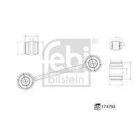 Braccio oscillante Assale posteriore Dx Braccio trasversale oscillante 174793