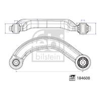 FEBI BILSTEIN 184608 Braccio oscillante, sospensione ruota